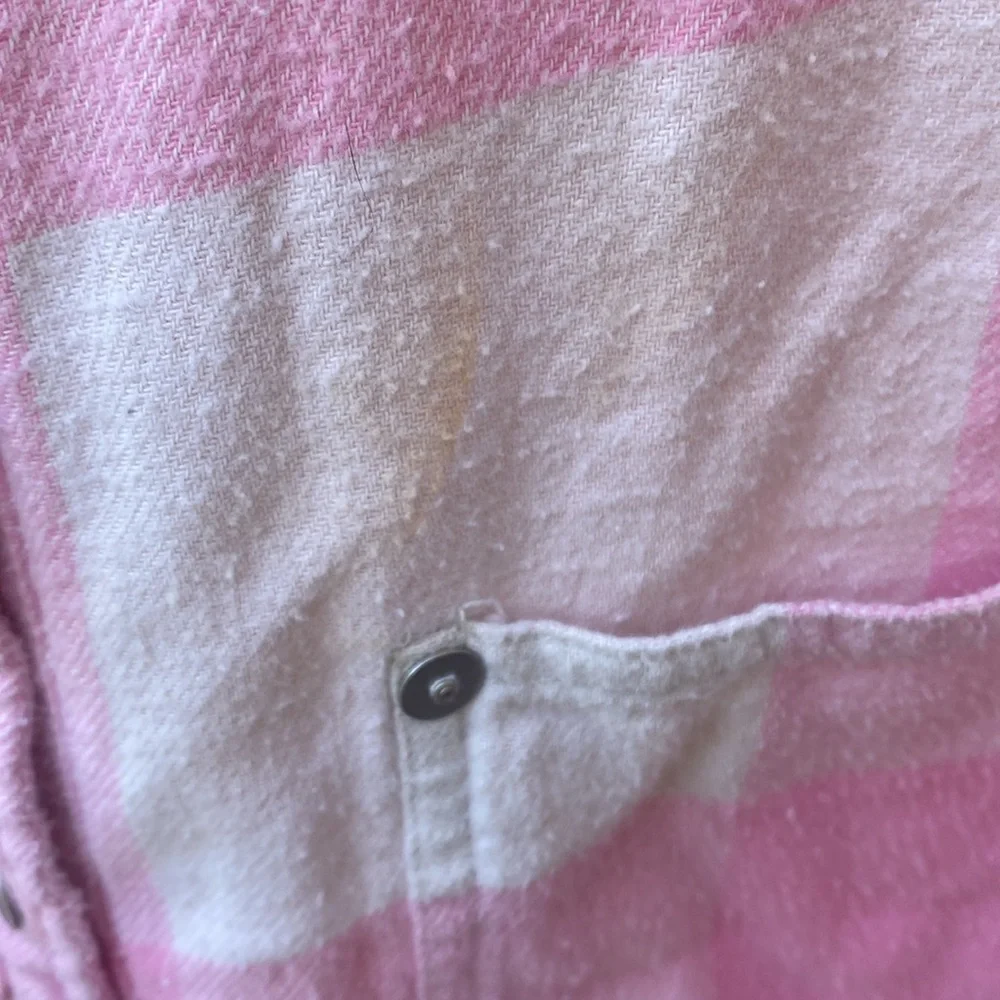 Aerie Pink and White Plaid Shirt - Picture 4 of 4